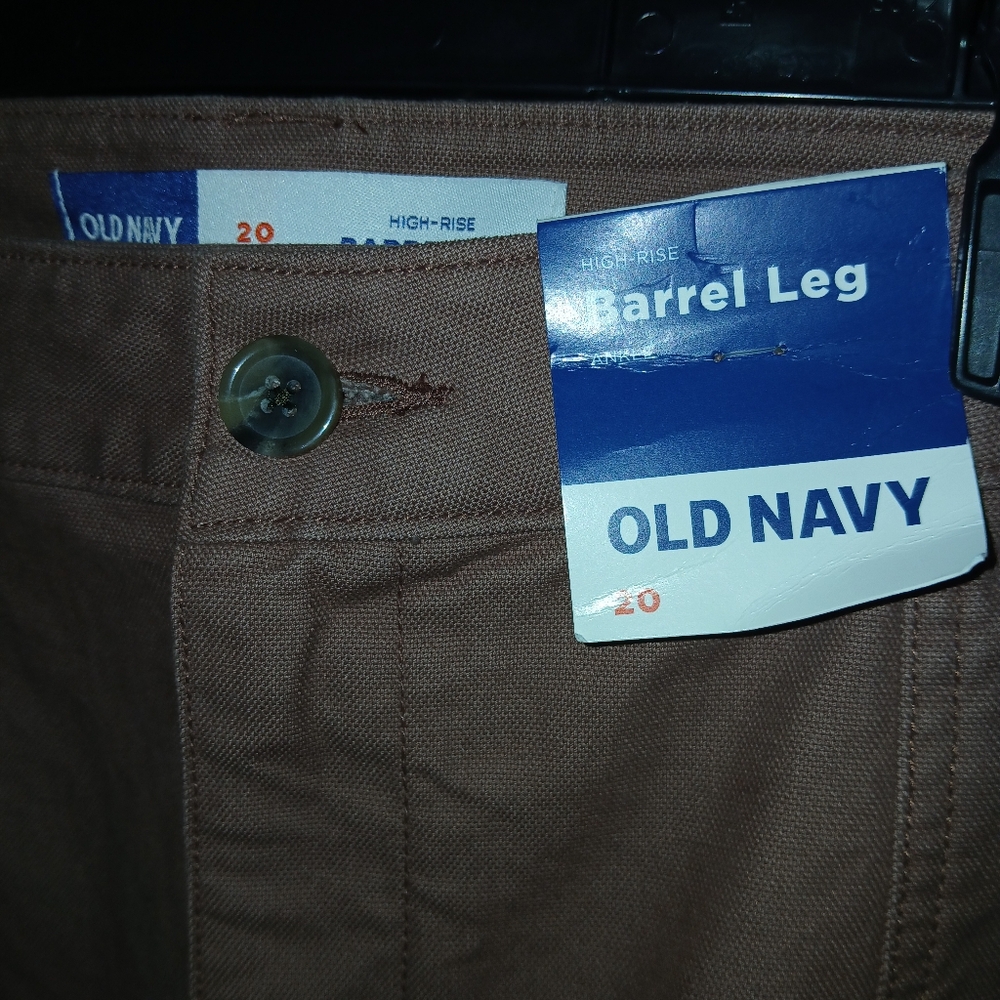 Old Navy Womens Brown Barrel Leg Chinos
